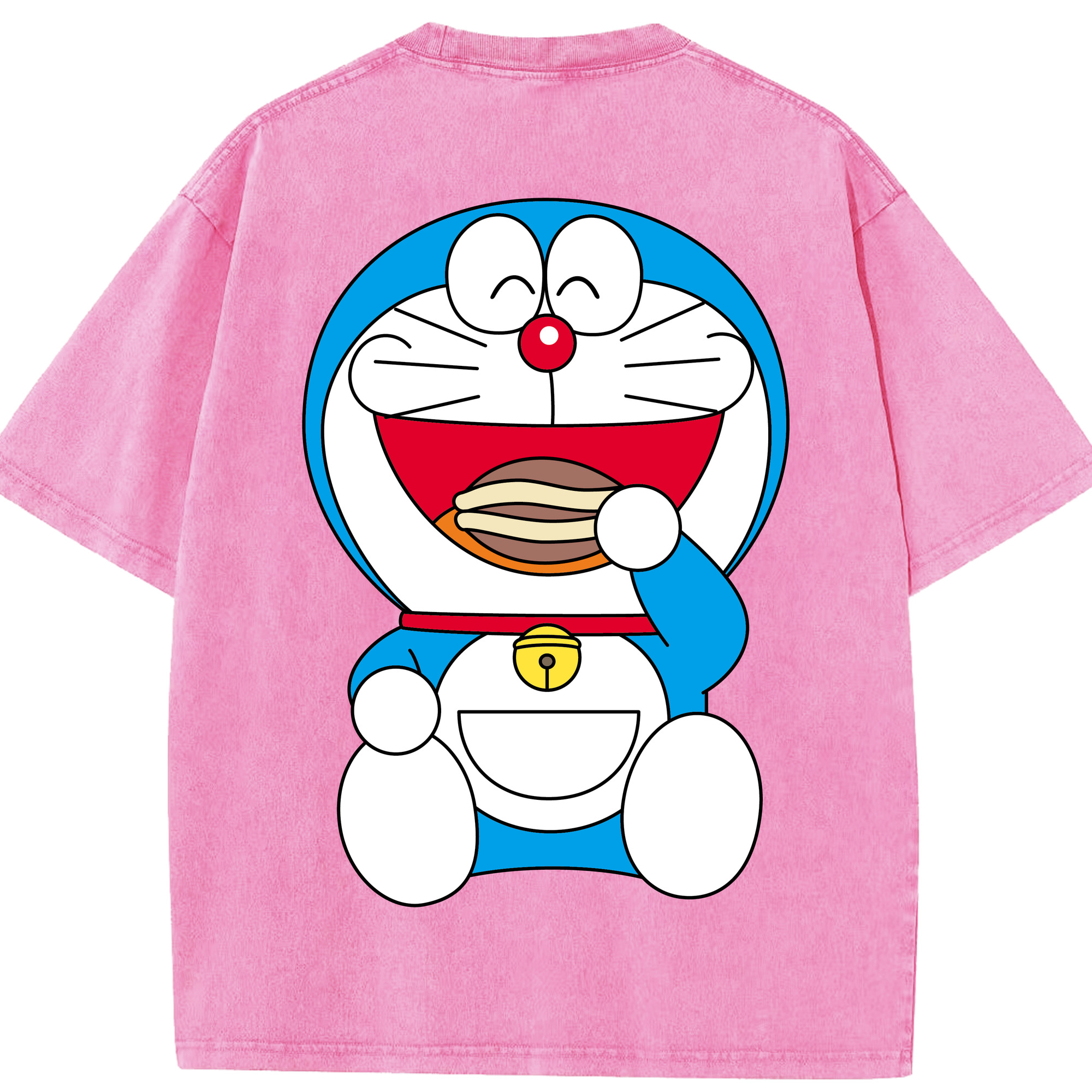 （画像用） ドラえもん Doraemon 綿100% ヴィンテージ風 半袖Tシャツ（背面プリント）